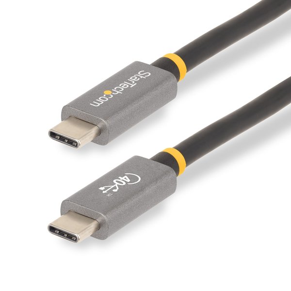 Startech.Com 3ft 1m USB4 Cable, USB-IF Certified USB-C Cable, 40 Gbps, 8K, 100W, USB C to C CC1M-40G-USB-CABLE